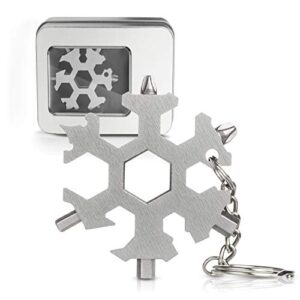 snowflake multi tool 19-in-1 stainless steel multitool keychain bottle opener/screwdriver/portable outdoor travel camping multi function pocket multitool gadgets for men