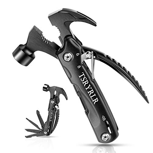 Camping Accessories Multitool Mini Hammer with Knife for Men Survival Tool Cool & Unique Gifts for Dad/ Boyfriend/Brother/Friends/Teens as valentines Day/Father’s Day/ Birthday/ Christmas