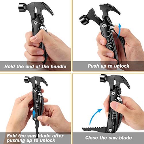 Camping Accessories Multitool Mini Hammer with Knife for Men Survival Tool Cool & Unique Gifts for Dad/ Boyfriend/Brother/Friends/Teens as valentines Day/Father’s Day/ Birthday/ Christmas