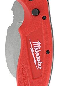 Milwaukee 48-22-1985 Fastback Hawk Bill Folding Knife w/Belt Clip and Lanyard Hole