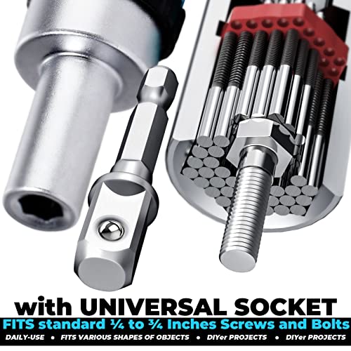 Ratcheting Screwdriver Wrench Set, Super Universal Socket Tools, Unique Gifts for Men Who Have Everything, Cool Gadgets Gifts for Craftsman, Carpenters, Electrician, Blue