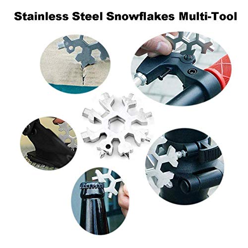 Snowflake Multi-Tool Stainless Steel Snowflake Keychain Tool 18-in-1 Incredible Tool Snowflake Screwdriver Tactical Tool for Outdoor Camping