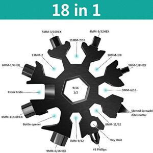 Snowflake Multi-Tool Stainless Steel Snowflake Keychain Tool 18-in-1 Incredible Tool Snowflake Screwdriver Tactical Tool for Outdoor Camping