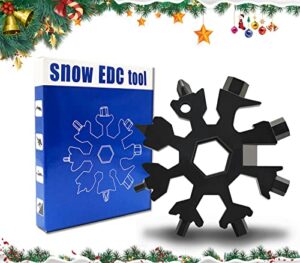 19 in 1 incredible tool – easy n genius – fex 18-in-1 stainless steel snowflakes multi-tool (black)