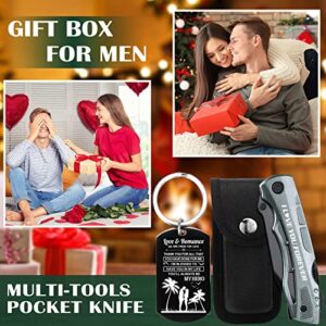 Gifts for Him Boyfriend Husband,Multitool Pocket Knife "I LOVE YOU",Christmas Valentines Day Gifts for Him,Anniversary Birthday Gift Idea,Survival Tools for Climbing,Camping,Cycling,Hiking