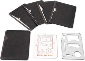 11 in 1 function credit card size survival pocket tool (5-pack)