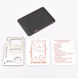 11 in 1 Function Credit Card Size Survival Pocket Tool (5-Pack)