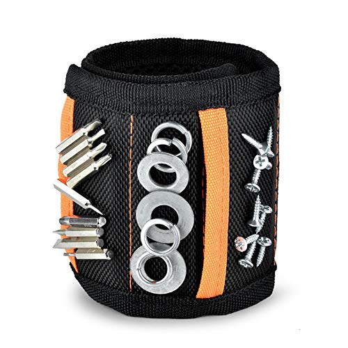 Magnetic Wristband Tools Gift for Men,Tool Belt Magnet Wrist for Holding Screws with 15 Strong Magnets,Nails,Drill Bits-Best Unique Tool,DIY Handyman,Gift for Him