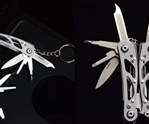 Multitools Set with Gift Box (Multi-Function Card, Multitool Key with Key Ring and Clip, Mini Multitool Plier).