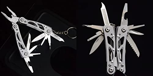 Multitools Set with Gift Box (Multi-Function Card, Multitool Key with Key Ring and Clip, Mini Multitool Plier).