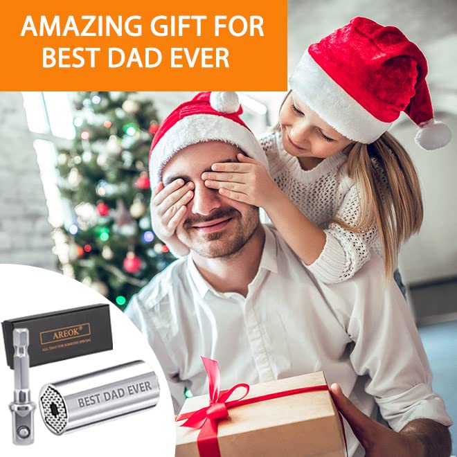 Dad Christmas Gifts from Daughter Son Unique for Dad, Best Dad Ever - Universal Socket Tools for Dad, Father Men Gifts for Dad Gifts for Christmas, Dad Birthday Gift from Kids, Super Socket (7-19mm)