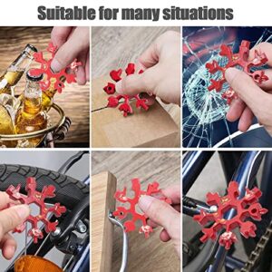 18 In1 snowflake multitool－Stainless Steel Snowflakes Multi－Christmas style Stainless Steel Snowflake Bottle Opener/Flat Phillips Screwdriver Kit/Wrench, Durable and Portable to Take