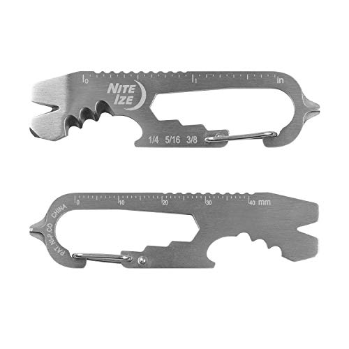 Nite Ize KMTSE-11-R3 DoohicKey Keychain Multi Tool, Stainless Steel