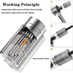 Prowin Universal Socket Set Gift for Men Dad Multi-Function 2 Pcs with Power Drill Adapter Birthday Holiday Cool Stuff Gadgets for Women Husband (7-19mm)