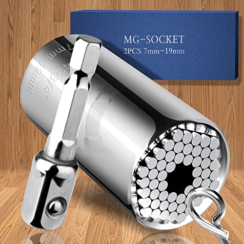 AOYOO Universal Socket Tools Gifts for Men Dad, Super Socket Set, Multi-Function Universal Socket Wrench Sets, Tools Gift for Men, DIY Handyman, Dad, Husband, Boyfriend, Women(7-19mm)