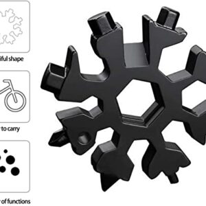 18 in 1 Snowflake Multi Tool, Stainless Steel Snowflake Pocket Multitool Card Combination Compact Portable Outdoor Tool (2 pack)