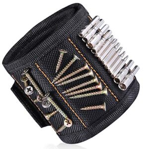 ginmic magnetic wristband, tool belt, with 20 strong magnets for holding screws, nails, drill, bits, best unique gift for men, women, diy handyman, carpenters, father/dad, husband, boyfriend, women