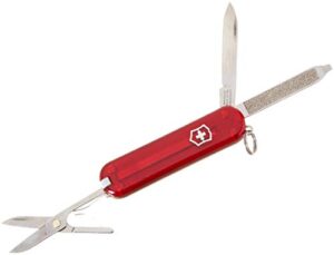 victorinox knife, swiss army, 7 functions, red