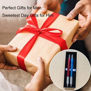 Ankaful Multi Tool Pen with Gift Box, 6 in 1 Multifunctional Gadget Pen with Stylus, Flat and Phillips Screwdriver Bit, Ruler, Level Gauge, Ballpoint Pen Unique Gifts for Men Dad(2 PCS-Red&Blue)