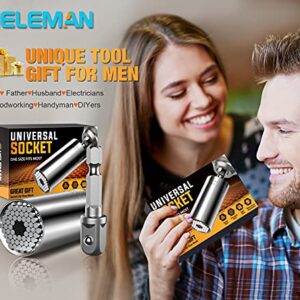 2 Pack Magnetic Pickup Tool Gifts and Super Universal Socket Tools Gifts for Men Women Visit the HELEMAN Store