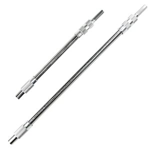 2 pc flexible drill bit extension – 1/4″ magnetic hex soft flexible shaft extension for drill – 7.9″ and 11.8″ quick change hex shank flex drill bit extension for furniture, computer chassis, cabinets