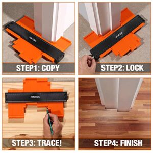 VARSK Contour Gauge Duplicator with Lock 10 inch - Shape Duplicator Profile Gauge Tool - Cool Gifts for Men DIY Woodworking Carpentry Flooring Handyman
