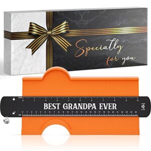 best gifts for grandpa from granddaughter grandson grandkids – 10” contour gauge profile with lock valentine gifts woodworking gadget tools – funny birthday christmas gift for grandfather new grandpa