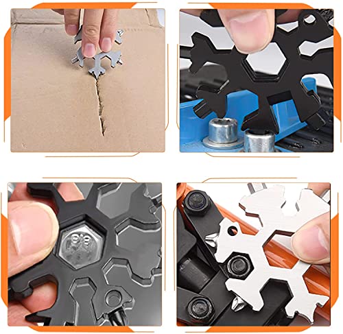 18-in-1 Snowflake Multi-Tool Tool Key Chain Tool Outdoor Travel Camping Adventure Daily Tool Handy Tool Christmas gift for Men Boyfriends Kids