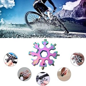 18-in-1 Snowflake Multi-Tool Tool Key Chain Tool Outdoor Travel Camping Adventure Daily Tool Handy Tool Christmas gift for Men Boyfriends Kids