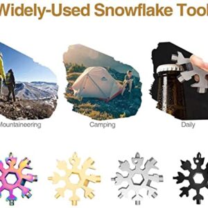 18-in-1 Snowflake Multi-Tool Tool Key Chain Tool Outdoor Travel Camping Adventure Daily Tool Handy Tool Christmas gift for Men Boyfriends Kids