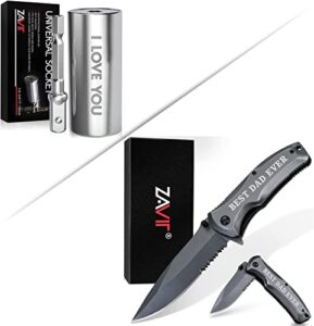 gifts for him husband men,christmas stocking stuffers,universal socket”i love you”,fathers day unique gifts for dad,”best dad ever”pocket knife