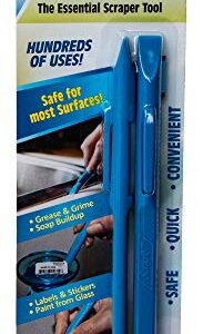 Scrigit Scraper No-Scratch Plastic Scraper Tool, 2 Pack - The Handy Multi-Use Scraping Tool for Removing Food, Labels, Stickers, Paint, Grease - Easy to Hold, Reaches Tight Spaces and Crevices