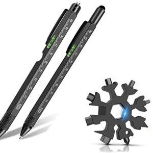 Gifts for Men, 9 in 1 MultiTool Pen Set and Snowflake Multitool, Gifts for Men Who Have Everything