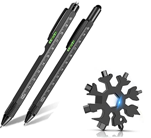 Gifts for Men, 9 in 1 MultiTool Pen Set and Snowflake Multitool, Gifts for Men Who Have Everything