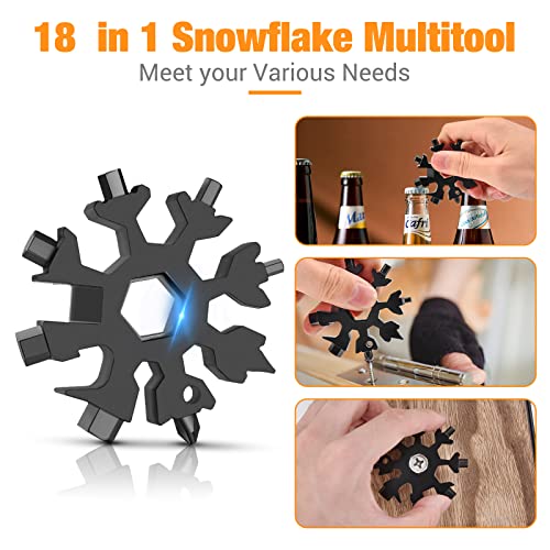 Gifts for Men, 9 in 1 MultiTool Pen Set and Snowflake Multitool, Gifts for Men Who Have Everything