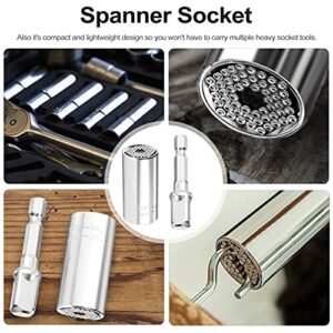 DOITOOL Men’s Gift Universal Socket Hex Axle Tool Axle Wheel Hub Axle Spindle Socket Adapter Power Drill Adapter Stocking Stuffer Treats