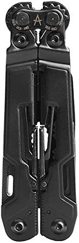 SOG PowerPint Mini Multi-Tool-Utility Tool with Compound Leverage Smooth Open, 18 Lightweight Specialty Tools, Stainless Steel Blade-Black (PP1002-CP)