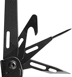 SOG PowerPint Mini Multi-Tool-Utility Tool with Compound Leverage Smooth Open, 18 Lightweight Specialty Tools, Stainless Steel Blade-Black (PP1002-CP)