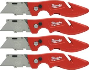 milwaukee 48-22-1901 fastback press and flip utility knife with belt clip and onboard wire stripping (set of 4)