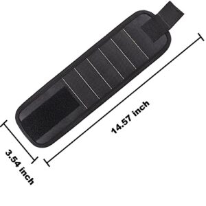 CHOIMOKU Magnet Wristband for Screws Magnetic Wristband for Tools Wrist Tool Gifts for Men, 10 Strong Magnets Tool Belt Screw Holder for Dad, Husband, Handyman, Mechanic, Electrician