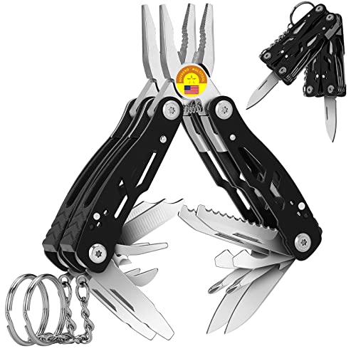 2PCS Bovgero Mini Multitool Pliers 15-in-1, Handmade Multi Tool Plier, Premium Keychain Multitool, Small Multi-tool, Birthday Father’s Day Gift for Men Him Husband Boyfriend Father Handyman (2)