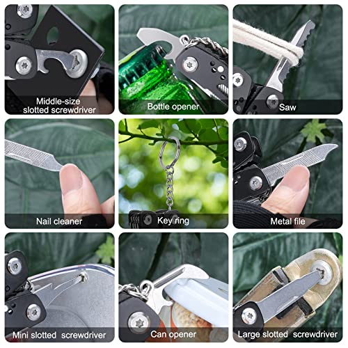 2PCS Bovgero Mini Multitool Pliers 15-in-1, Handmade Multi Tool Plier, Premium Keychain Multitool, Small Multi-tool, Birthday Father’s Day Gift for Men Him Husband Boyfriend Father Handyman (2)