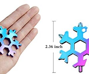 19 in 1 Snowflake Multi-tool, Screwdriver -Bottle opener,Outdoor Wrench Multi-tool STANDARD/METRIC Snowflake Wrench Cool gadgets,Great Christmas gift, Father'day Gift