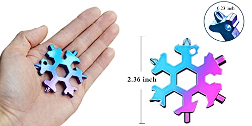 19 in 1 Snowflake Multi-tool, Screwdriver -Bottle opener,Outdoor Wrench Multi-tool STANDARD/METRIC Snowflake Wrench Cool gadgets,Great Christmas gift, Father'day Gift