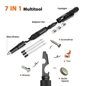 Father's Day Gifts for Dad Men Husband from Daughter Son Wife, 7-in-1 Multitool Pen & 5-in-1 Bracelet - Engraved "Lucky Forever", Birthday Gifts for Men Him Women, Cool Tool Gadgets Unique Gifts Idea