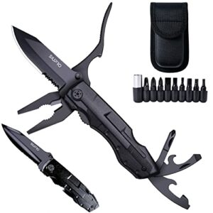 siupro multitool pocket kinfe men, gifts for him dad husband boyfriend, multi tool tactical cool gadgets, multipurpose folding utility plier, survival gear for camping, fishing