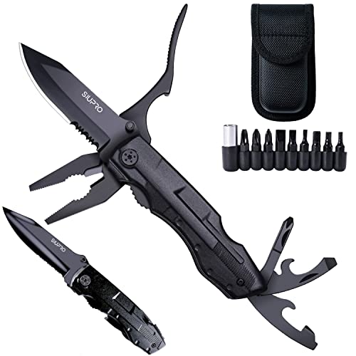 SIUPRO Multitool Pocket Kinfe Men, Gifts for Him Dad Husband Boyfriend, Multi Tool Tactical Cool Gadgets, Multipurpose Folding Utility Plier, Survival Gear for Camping, Fishing