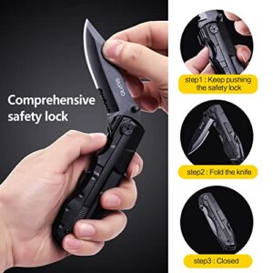 SIUPRO Multitool Pocket Kinfe Men, Gifts for Him Dad Husband Boyfriend, Multi Tool Tactical Cool Gadgets, Multipurpose Folding Utility Plier, Survival Gear for Camping, Fishing