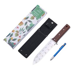 cielcera hori hori garden knife with diamond sharpening rod, protective sheath and extra sharp blade – in gift box