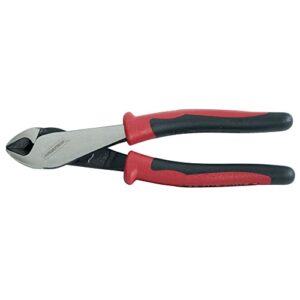 Klein Tools J228-8 Pliers, Diagol Cutting Pliers with Dual-Material Journeyman Handles, Short Jaws and Beveled Cutting Edges, 8-Inch